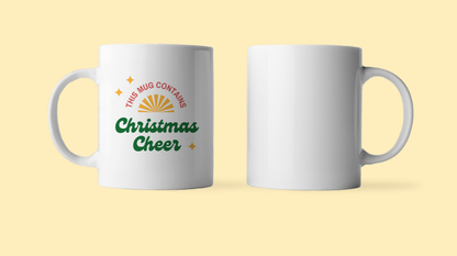 Yellow Green and Red  Friendly Geometric Personal Holiday Ceramic Mug 11oz