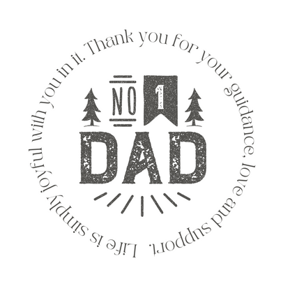 No.1 Dad Vintage Circle Badge Father's Day Ceramic Mug 11oz