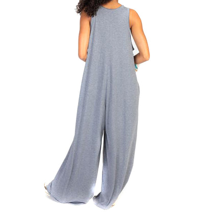 V Neck Casual Loose Boho Jumpsuit - Jumpsuits