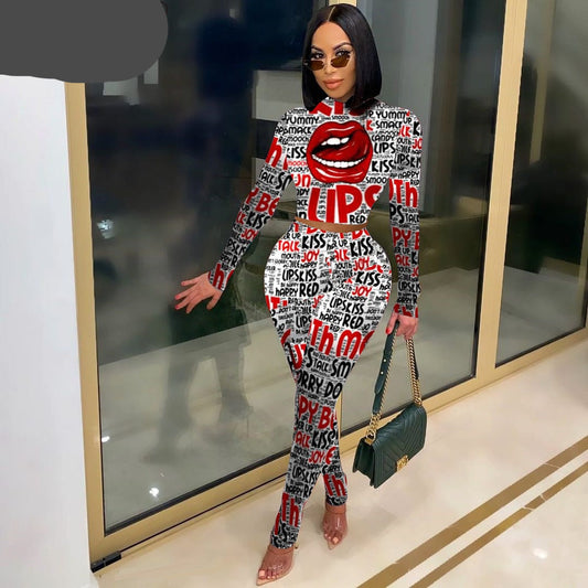 Sexy O-neck Colorful Two Piece Set - Azahshopping