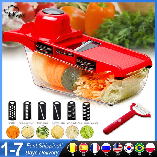 Multi Slicer Peeler Carrot Fruit 6 In 1 Gadgets Vegetable Cutting Tools