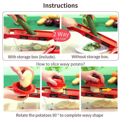 Multi Slicer Peeler Carrot Fruit 6 In 1 Gadgets Vegetable Cutting Tools