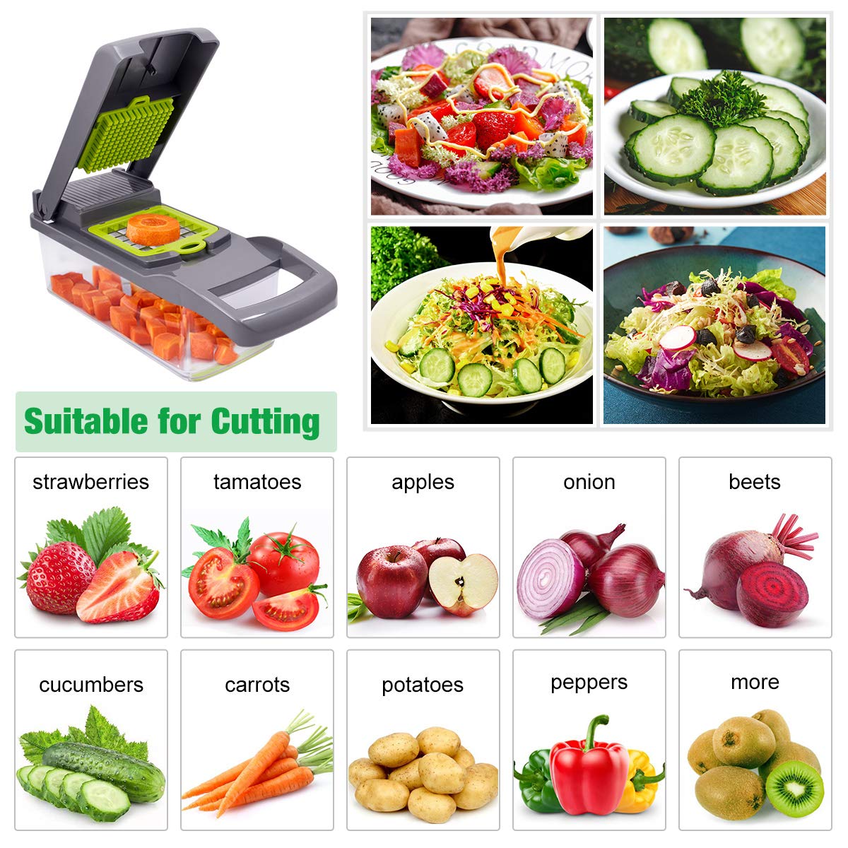 Vegetable Cutter Multifunctional Slicer Fruit Potato Peeler Carrot Grater