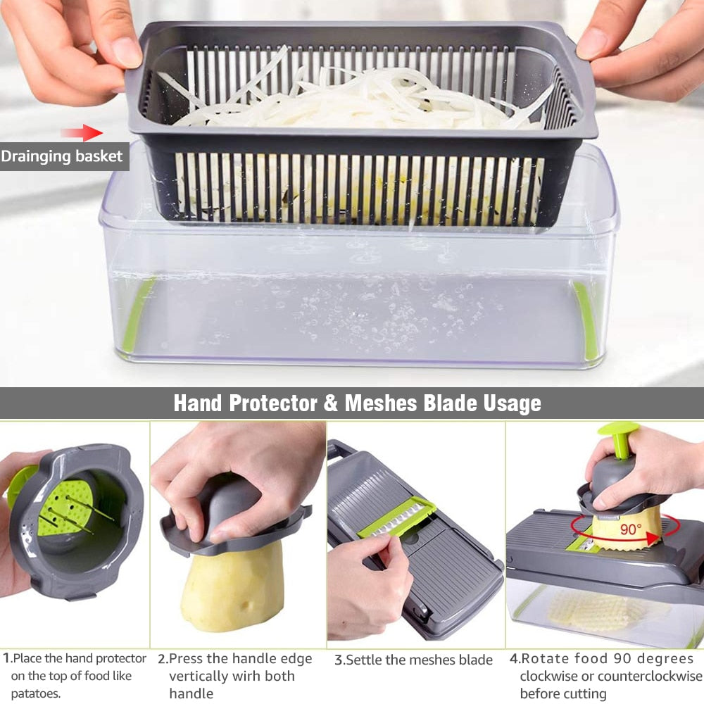 Vegetable Cutter Multifunctional Slicer Fruit Potato Peeler Carrot Grater