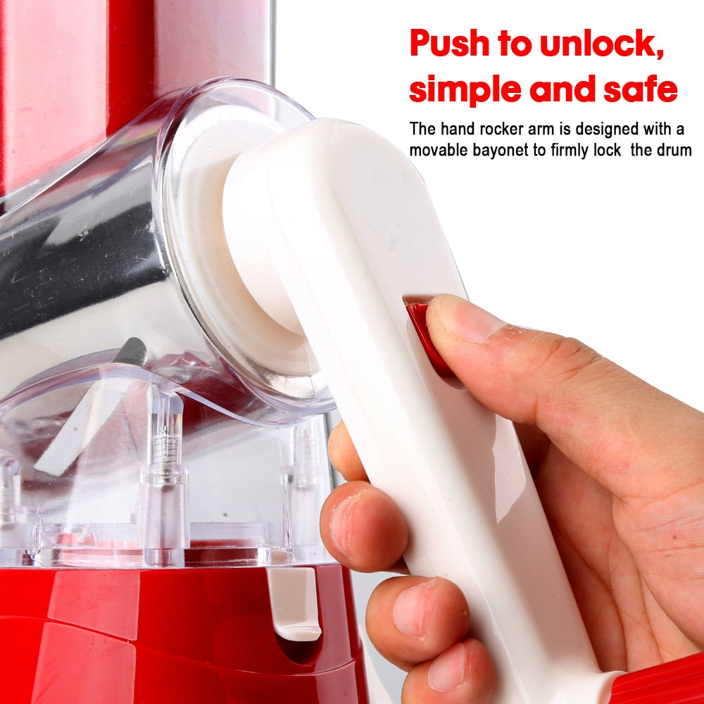 Vegetable Chopper 3 In 1 Round Cutter Potato Spiralizer Home Gadget