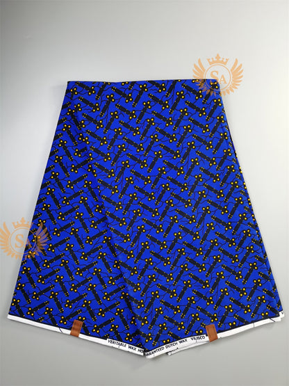 Veritable Real Wax Print Fabric Dutch Hollandais Pagne Africa Dress 100% Cotton - Azahshopping