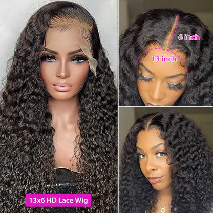 Water Wave Lace Front Wig 13x6 Lace Front Human Hair Wigs For Black Women