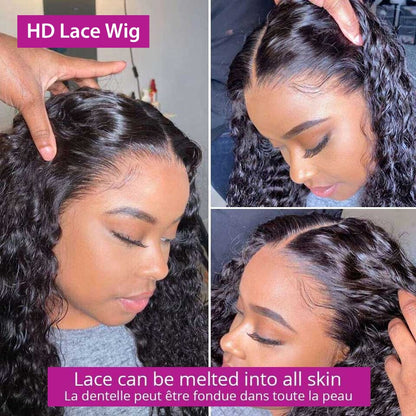 Water Wave Lace Front Wig 13x6 Lace Front Human Hair Wigs For Black Women