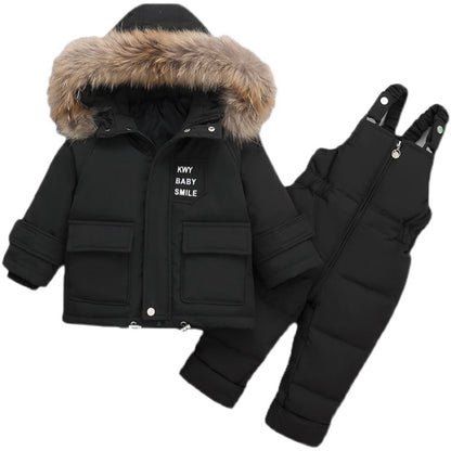 Warm Down Jacket Winter Children Clothing Set Baby Boy