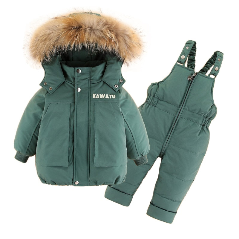 Warm Down Jacket Winter Children Clothing Set Baby Boy