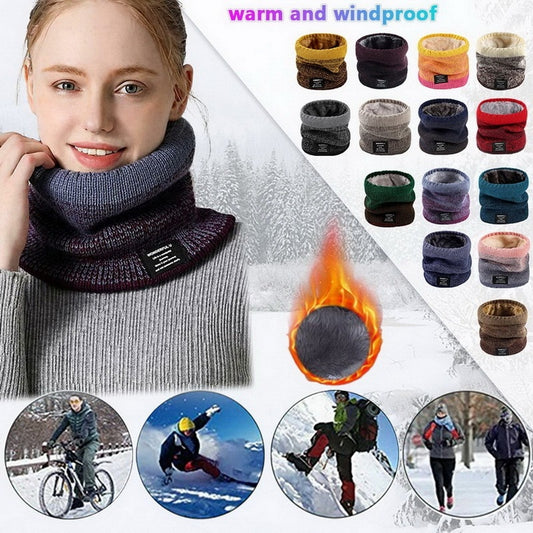 Neck Warmer Bandana Knitted Warm Solid Scarf for Women and Men