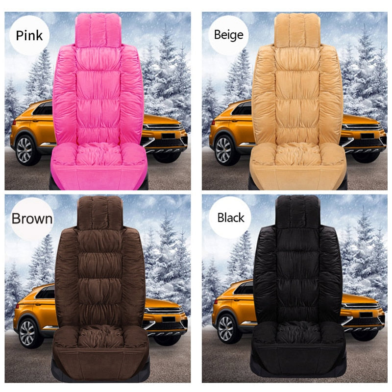 Winter Thicken Warm Plush Car Seat Cover Universal