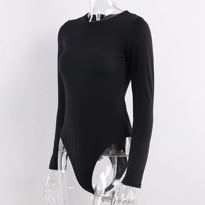 Long Sleeve Black Bodysuit - Azahshopping