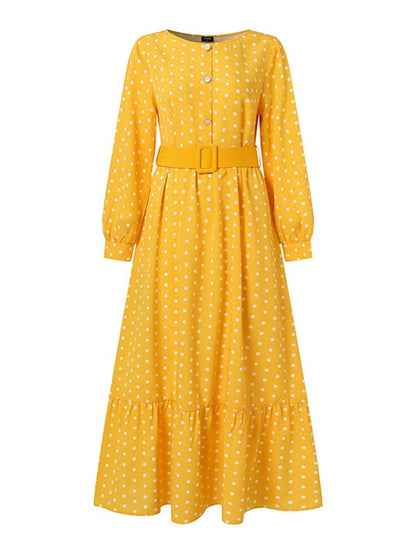 Printed Dot Maxi Long Summer dress