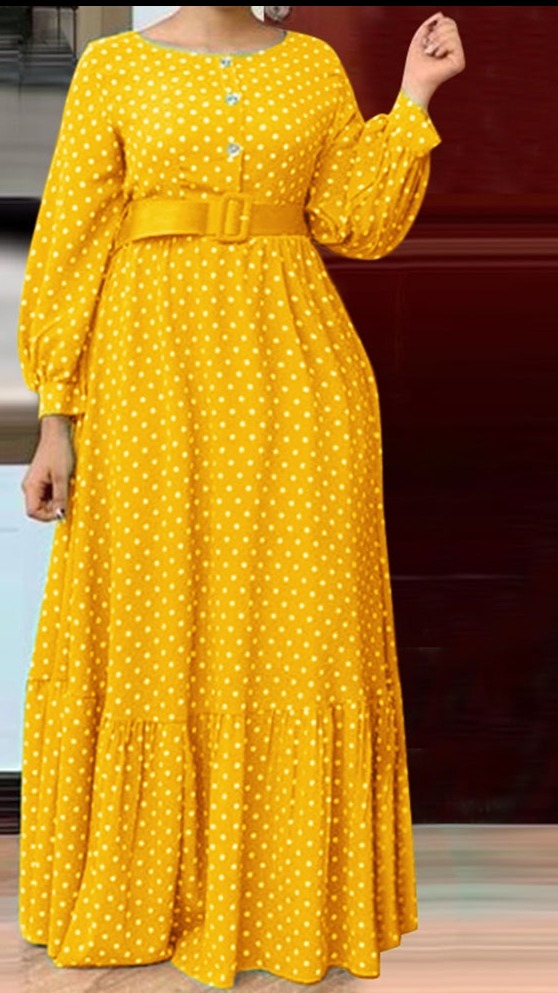 Printed Dot Maxi Long Summer dress