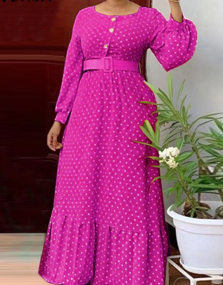 Printed Dot Maxi Long Summer dress