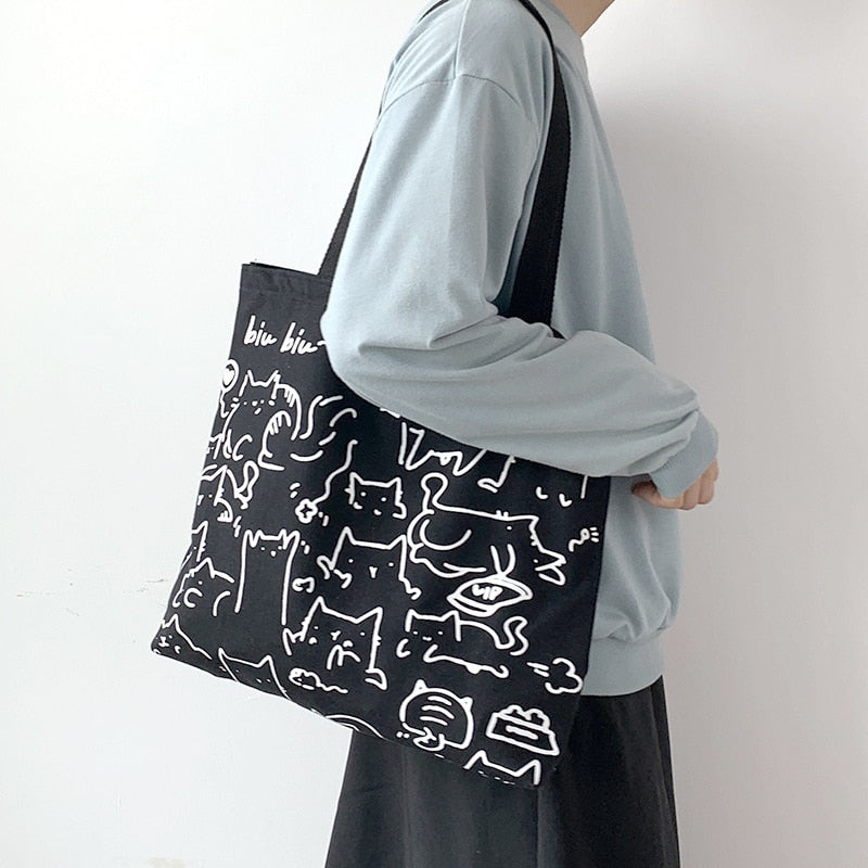 Reusable Foldable Shoulder Bag Large Tote Bags