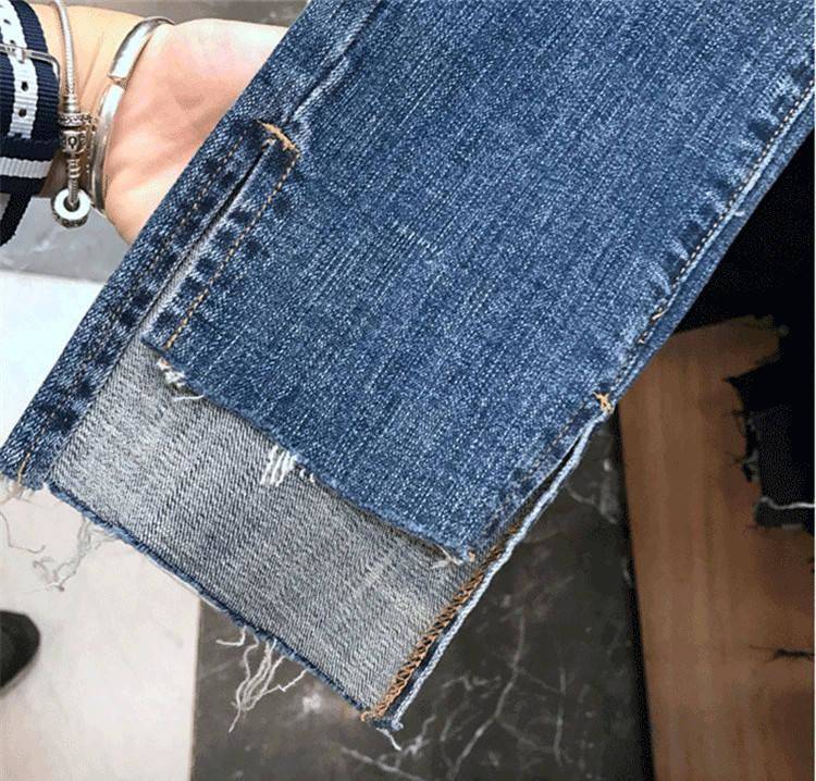 Hole Vintage Denim Skinny Trousers Ripped Jeans For Women - Azahshopping