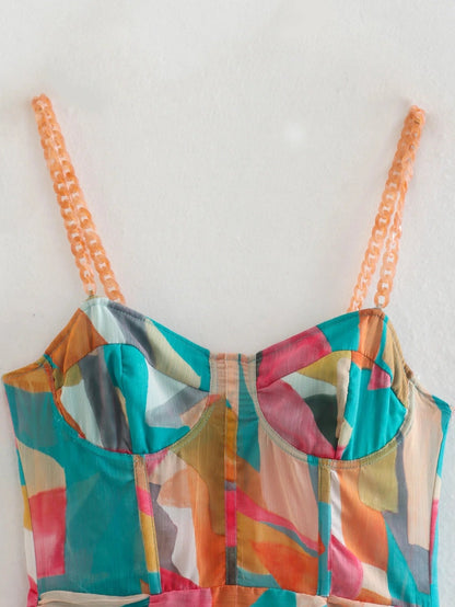 Printed Mini Spring Dress