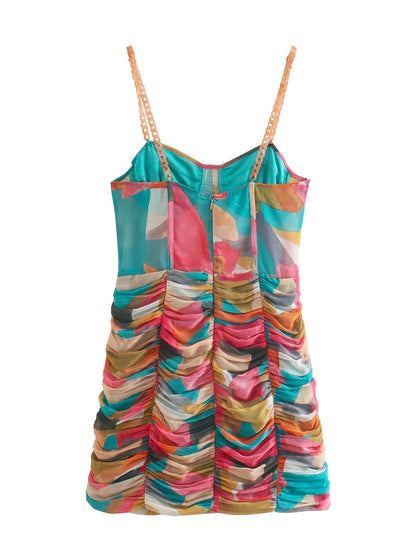 Printed Mini Spring Dress