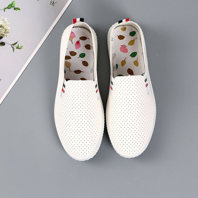 Women Flats Slip on Leather Loafers Ballet Pointed Toe Flats