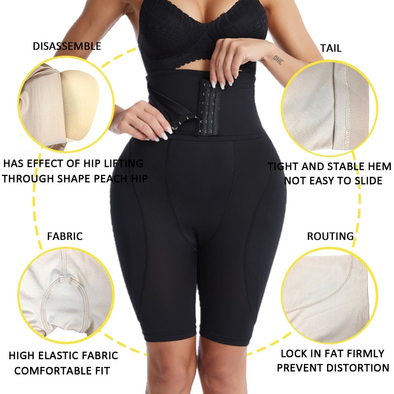 Hip Pads High Waist Trainer Shapewear With Hook