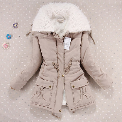 Women Winter Jacket Thick Hooded Long Down Jacket - Azahshopping