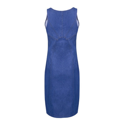 Sleeveless Slim Zipper Jeans Dress - Azahshopping