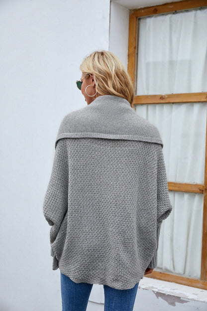 Scarf Collar Coat Cardigan for Women