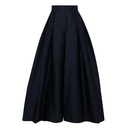 Stylish Urban Casual Loose High Waisted Solid Color Wide Leg Pants For Women - Azahshopping