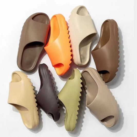 Summer Slippers Men Women Indoor Eva High Soft Bottom Sandals Open Toe Trend Slides Light Beach Shoes Slippers Home Size 35 46| |