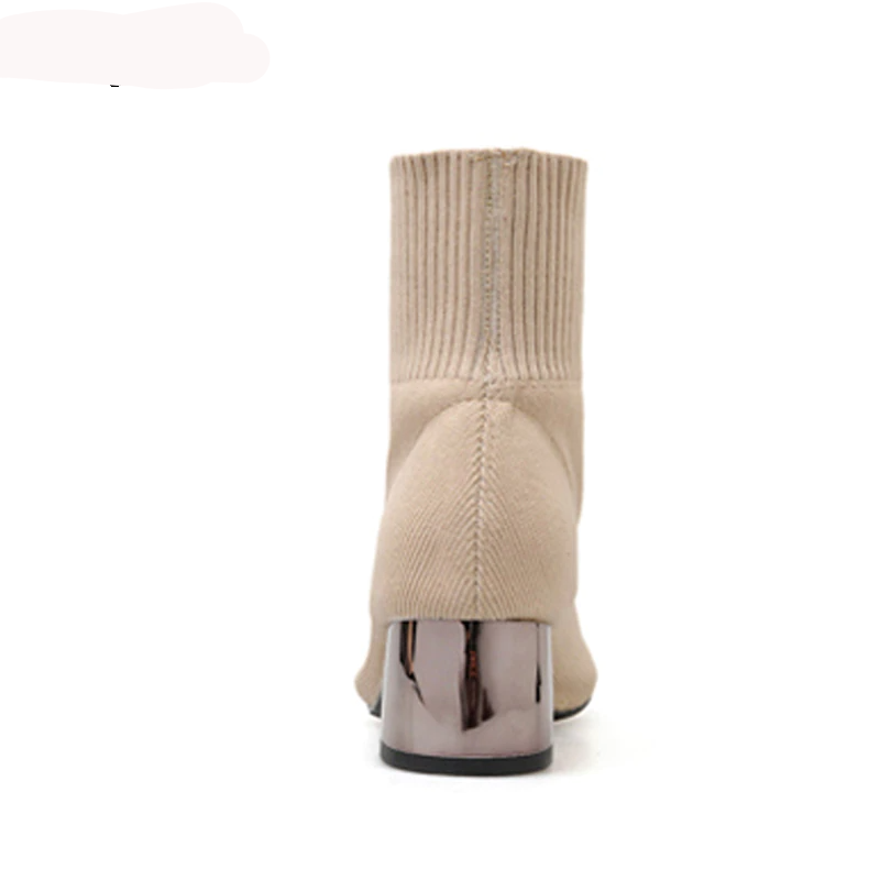 Winter Knitted Stretch Fabric Socks for Women