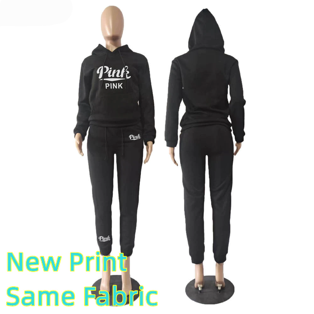 Hooded Long Sleeve Sweatshirt + Jogger Pants Tracksuits - Pant Sets