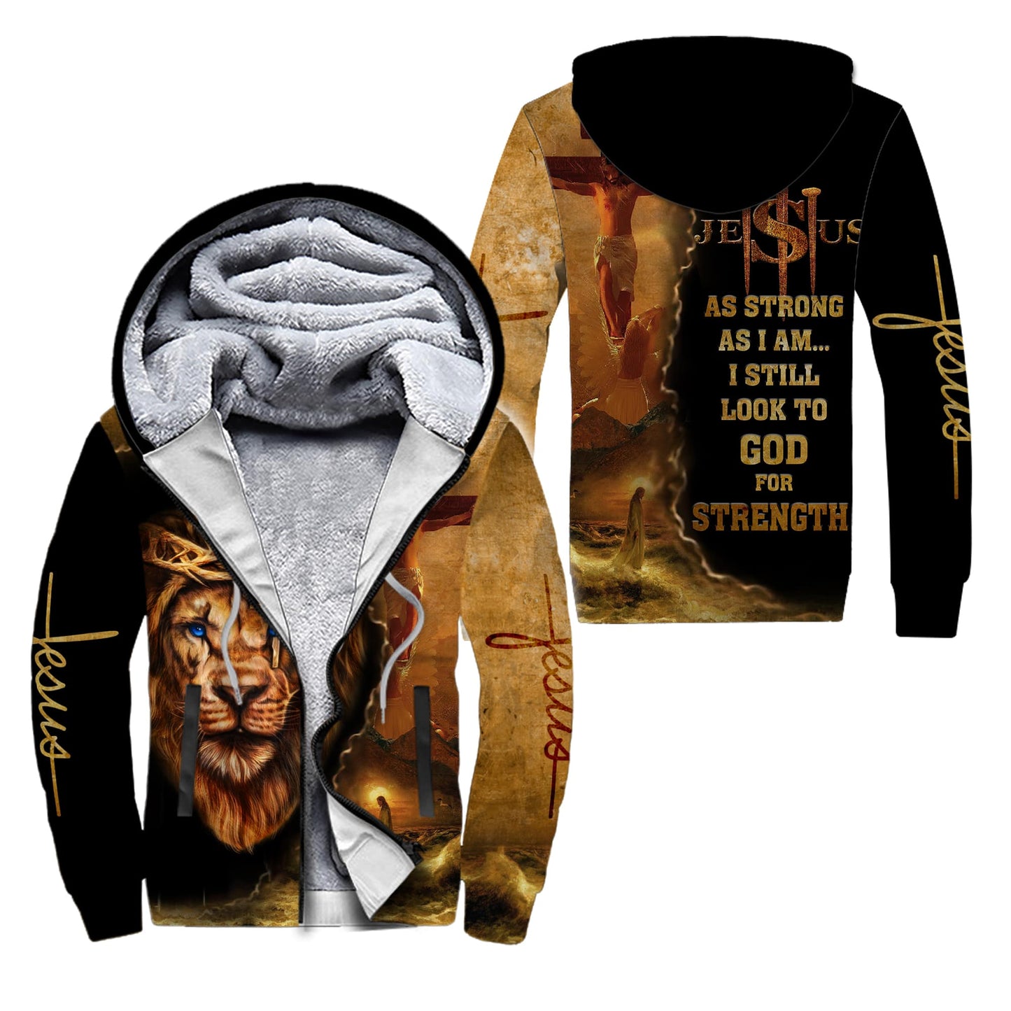 Lion Queen 3d Printed Fleece Zipper Hoodies Men Women Sweatshirts