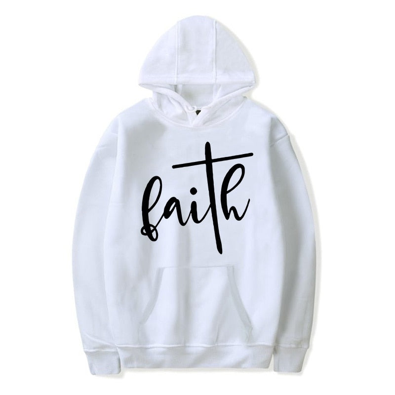 Women Harajuku Faith Letters Print Designer Sweatshirts