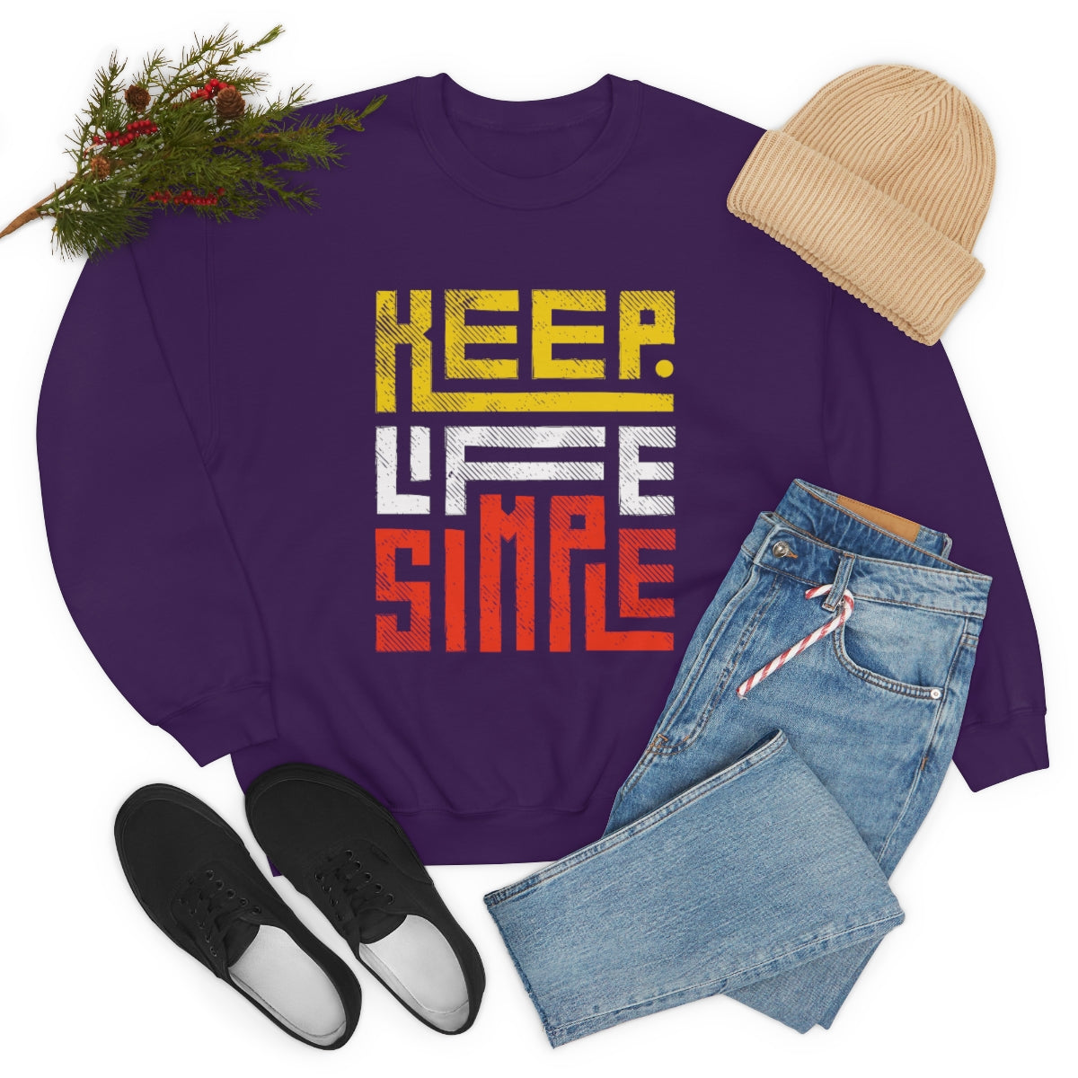 Keep Life Simple Unisex Heavy Blend™ Crewneck Sweatshirt