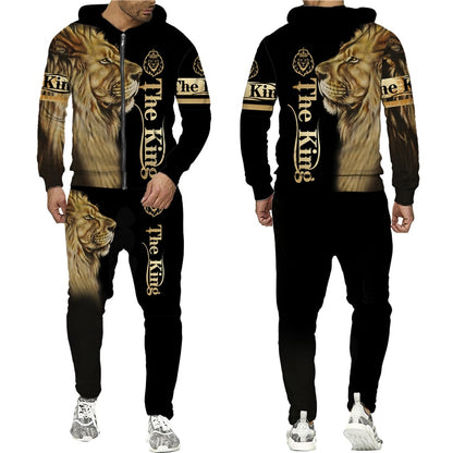 The Lion King 3d Print Men Zipper Hoodie