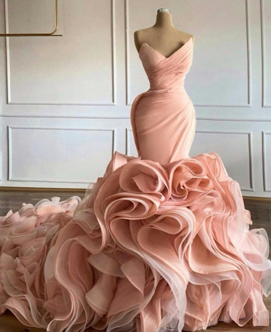 Exotic Ruffle Wedding Dress / Wedding Gowns| - Azahshopping