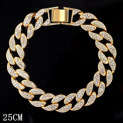 Hip Hop Iced Out Chunky Cuban Chain Anklets For Women