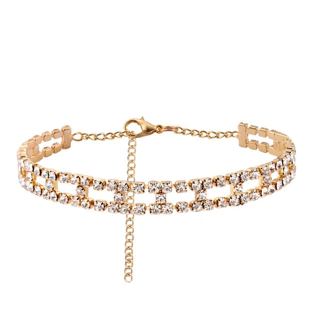 Trendy Shining Cute Butterfly Crystal Tennis Anklet for Women