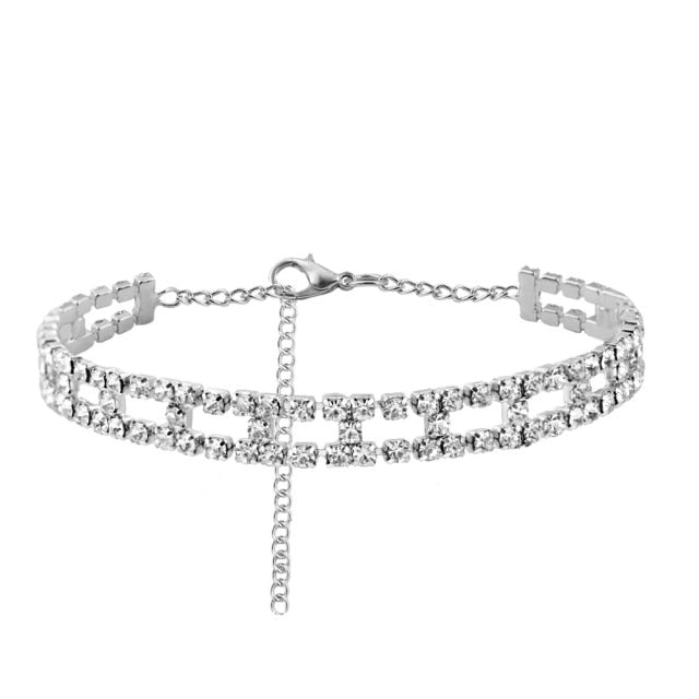 Trendy Shining Cute Butterfly Crystal Tennis Anklet for Women