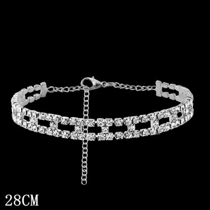 Hip Hop Iced Out Chunky Cuban Chain Anklets For Women