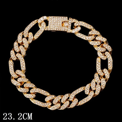 Hip Hop Iced Out Chunky Cuban Chain Anklets For Women