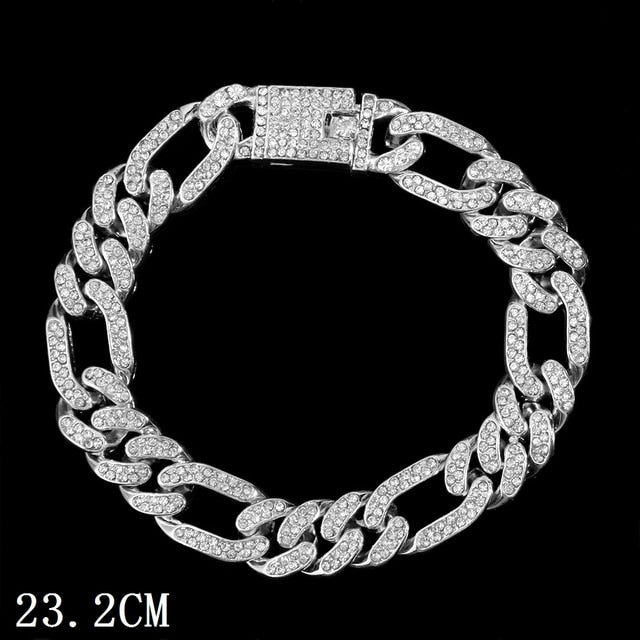 Hip Hop Iced Out Chunky Cuban Chain Anklets For Women