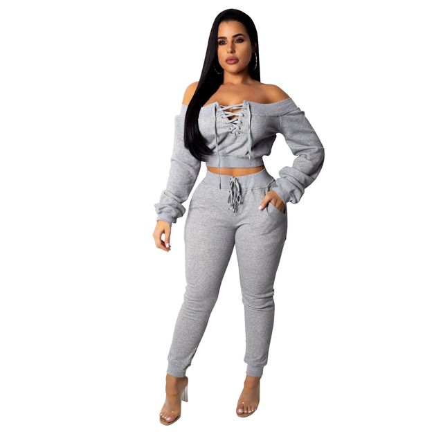 Tracksuit For Women Two Piece Set Long Sleeve Hoody Pants 2 Piece Set For Female