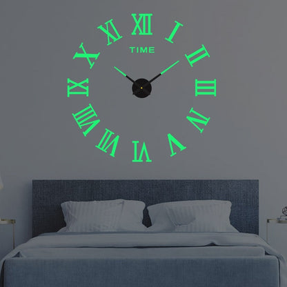 Wall Decorative Sticker Watches 60-130cm Frameless For Home Office Living Room - Wall Clocks