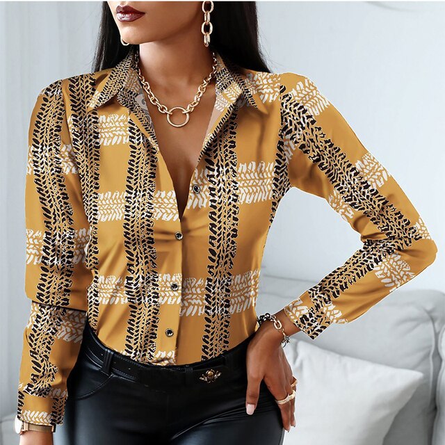 Long Sleeve Blouse Women Tops - Azahshopping