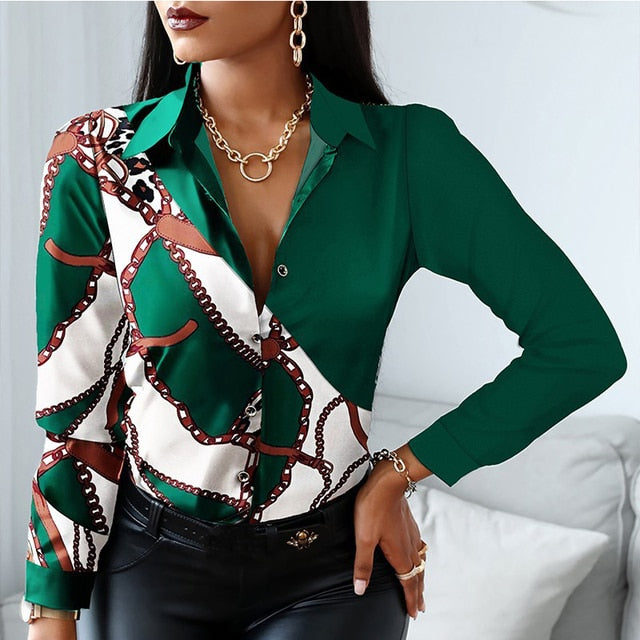 Long Sleeve Blouse Women Tops - Azahshopping