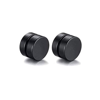 Magnetic Stud Earrings Men and Women Black Clip Earring Set