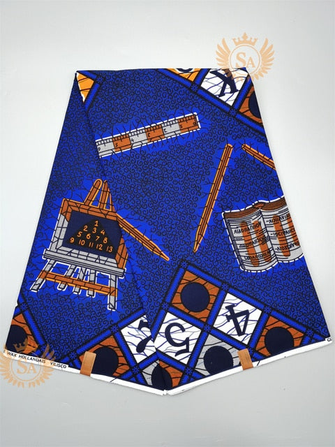 Veritable Real Wax Print Fabric Dutch Hollandais Pagne Africa Dress 100% Cotton - Azahshopping